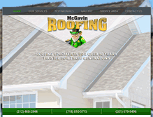 Tablet Screenshot of mcgavinroofing.com